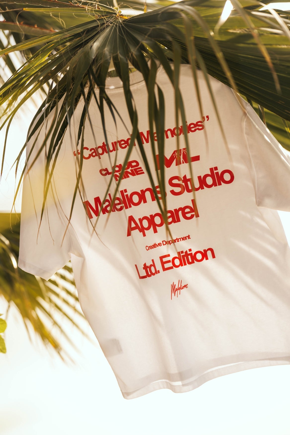 Malelions Women Captured Memories T-Shirt | White/Coral