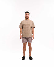 Malelions Herren-T-Shirt mit Monogramm | Taupe