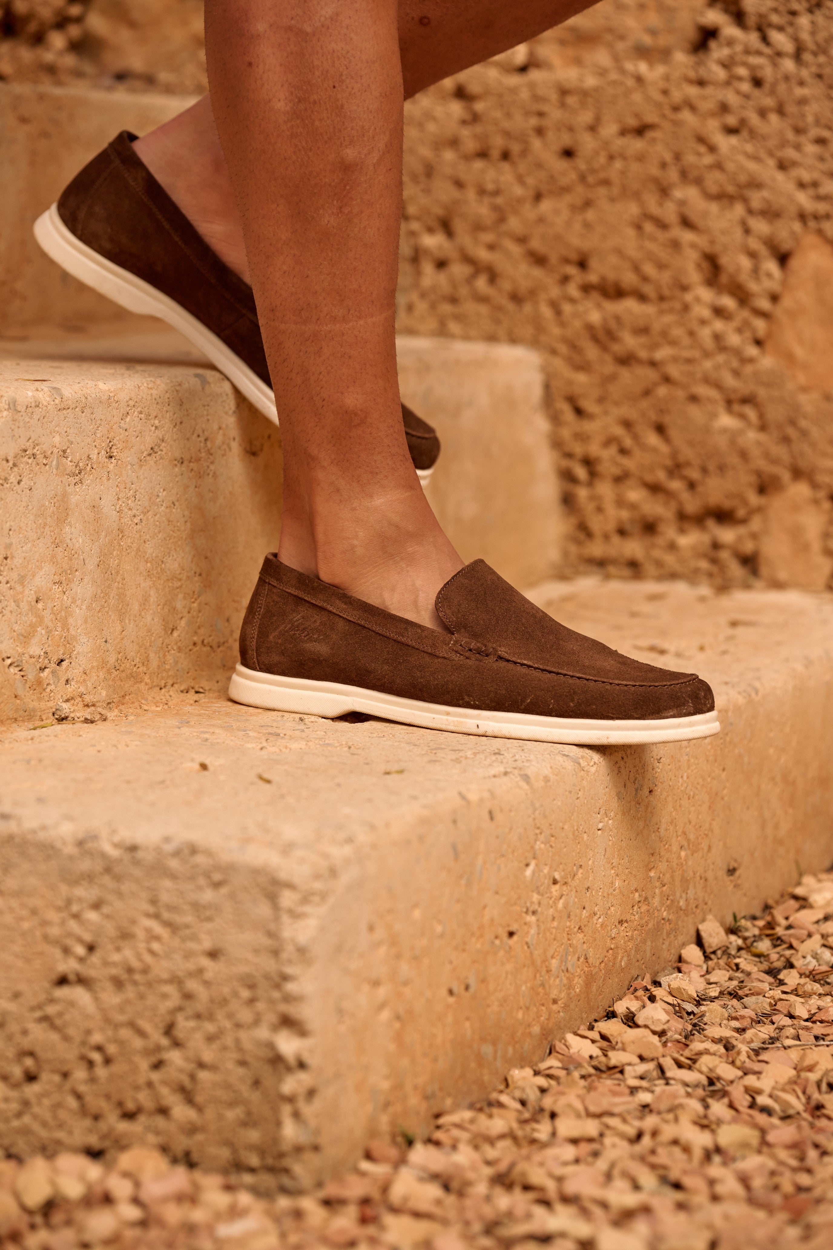 Malelions Men Low Top Signature Loafers | Brown