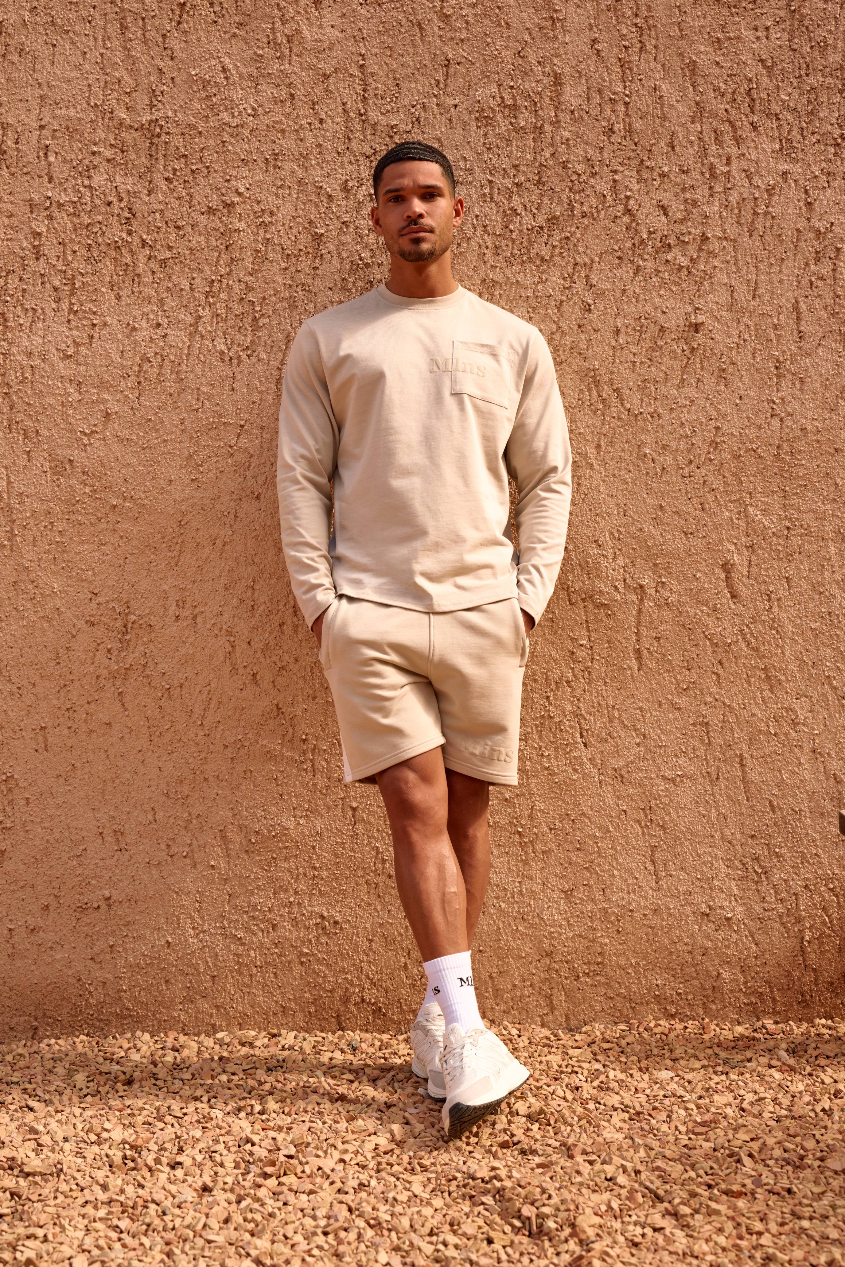 Malelions Men Department Longsleeve T-Shirt | Light Beige