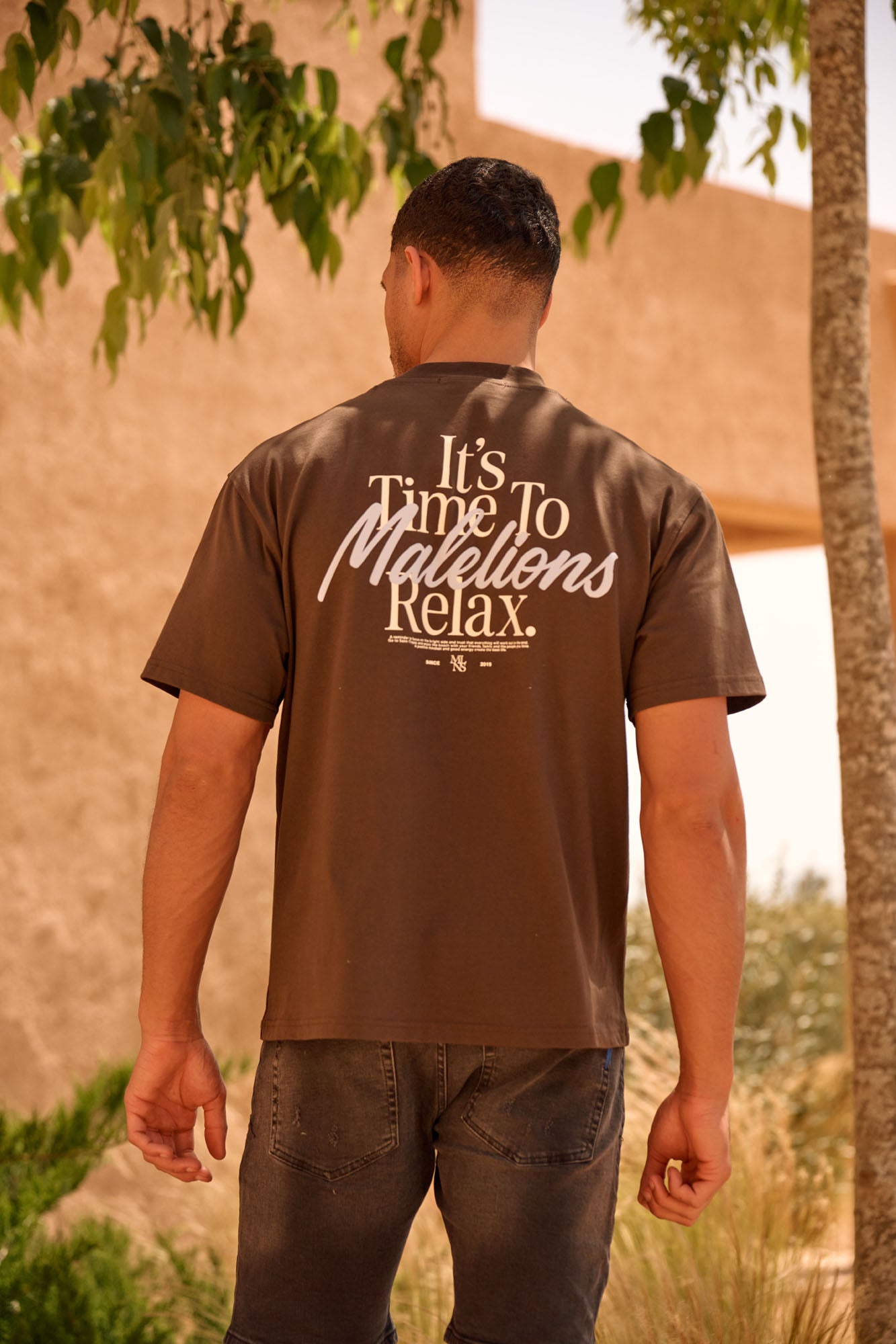 Malelions Men Relax T-Shirt | Dark Brown