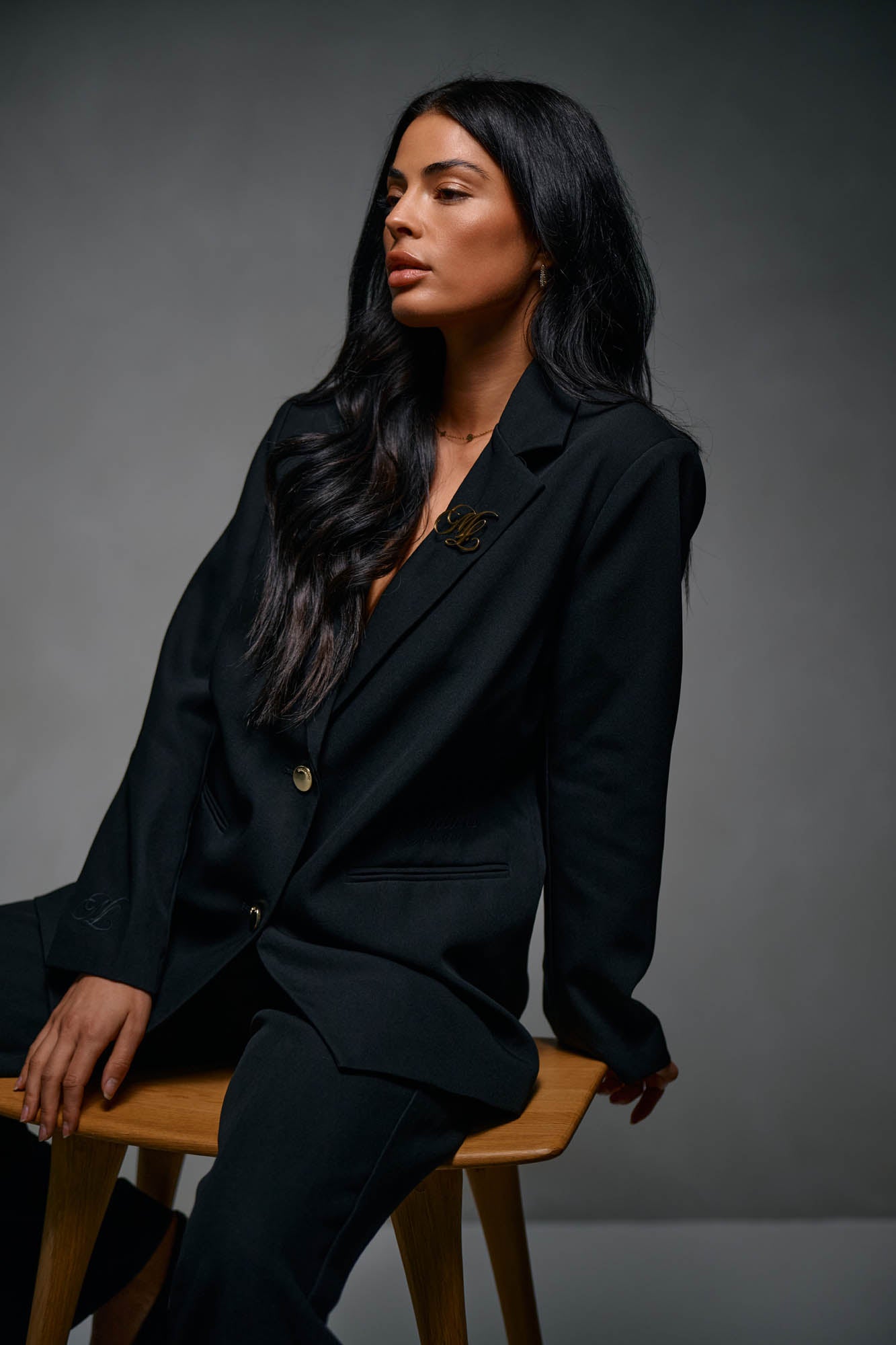 Malelions Women Oversized Social Club Blazer | Black