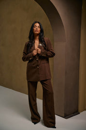 Malelions Women Social Club Pantalon | Chocolate