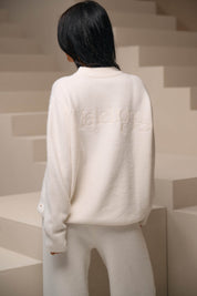 Malelions Women Oversized Knitted Sweater | Cream