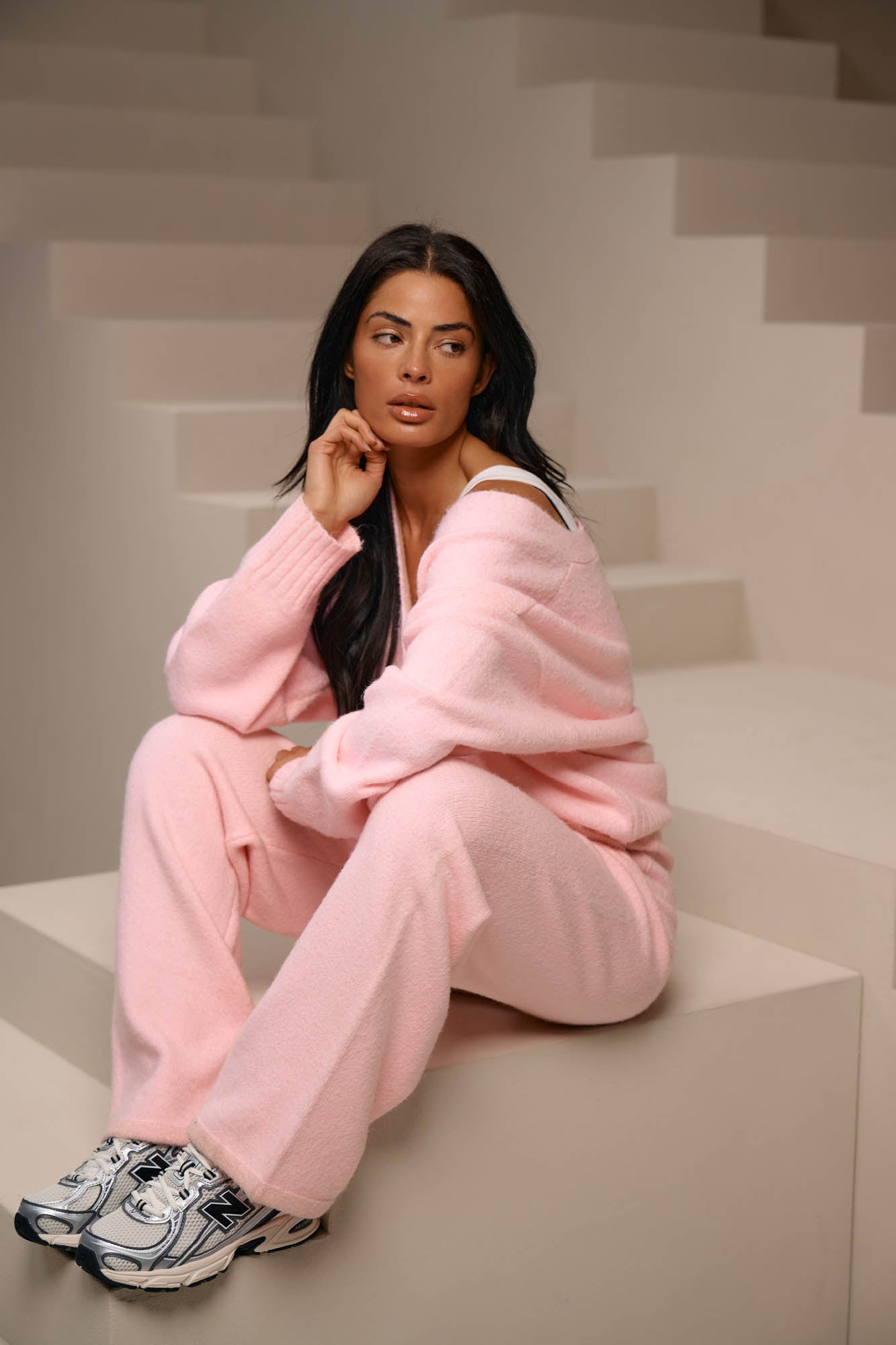 Malelions Women Knitted Pants | Soft Pink