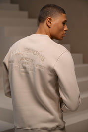 Malelions Men Permanent Vacation Sweater | Light Taupe