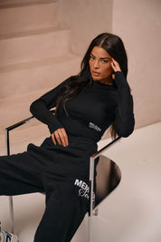 Malelions Women Members Society Longsleeve Top | Black