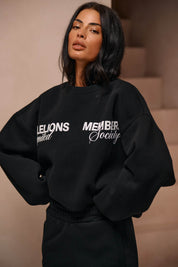 Malelions Women Members Society Sweater | Black