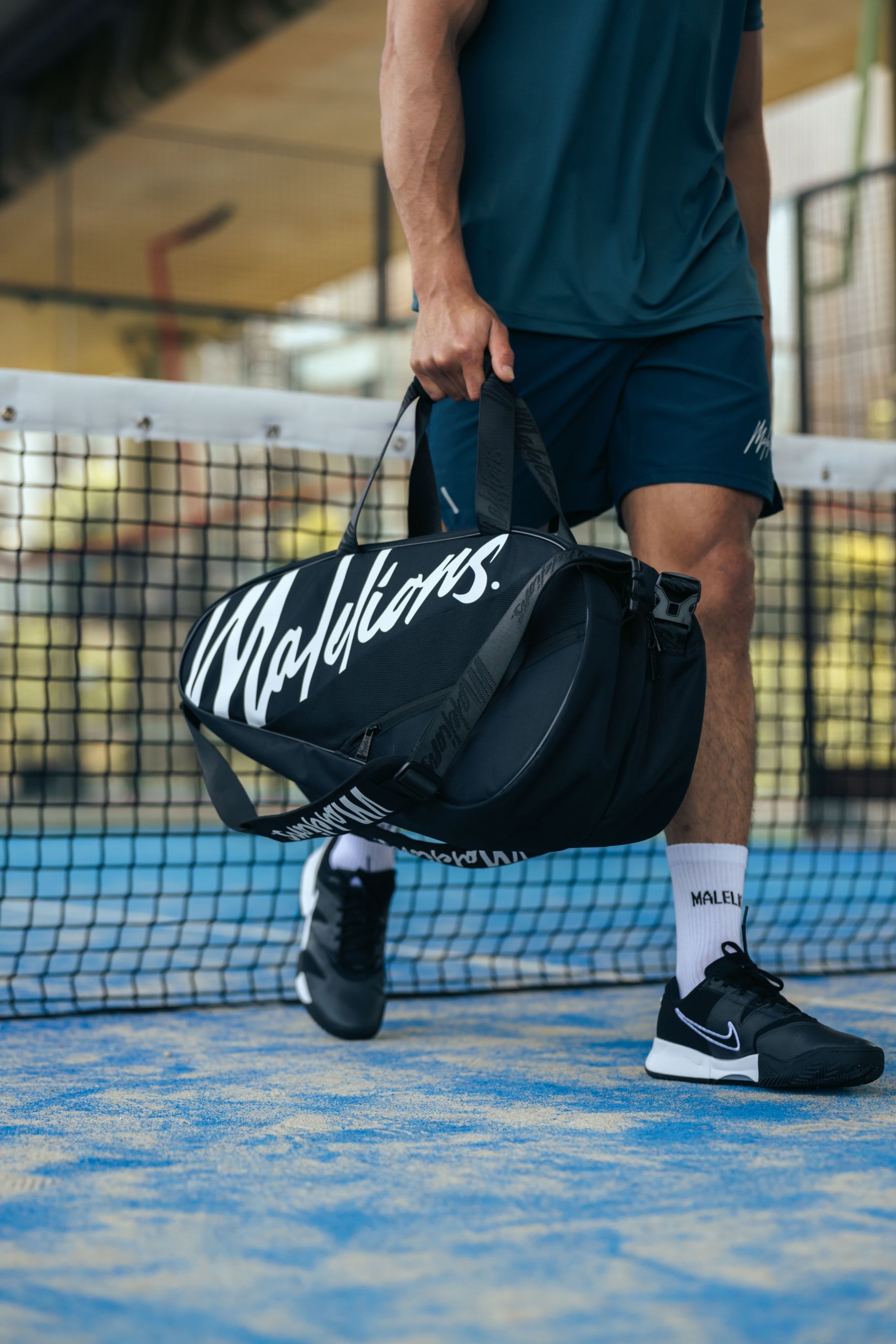 Malelions Padel Vortex Racket Bag | Black/White