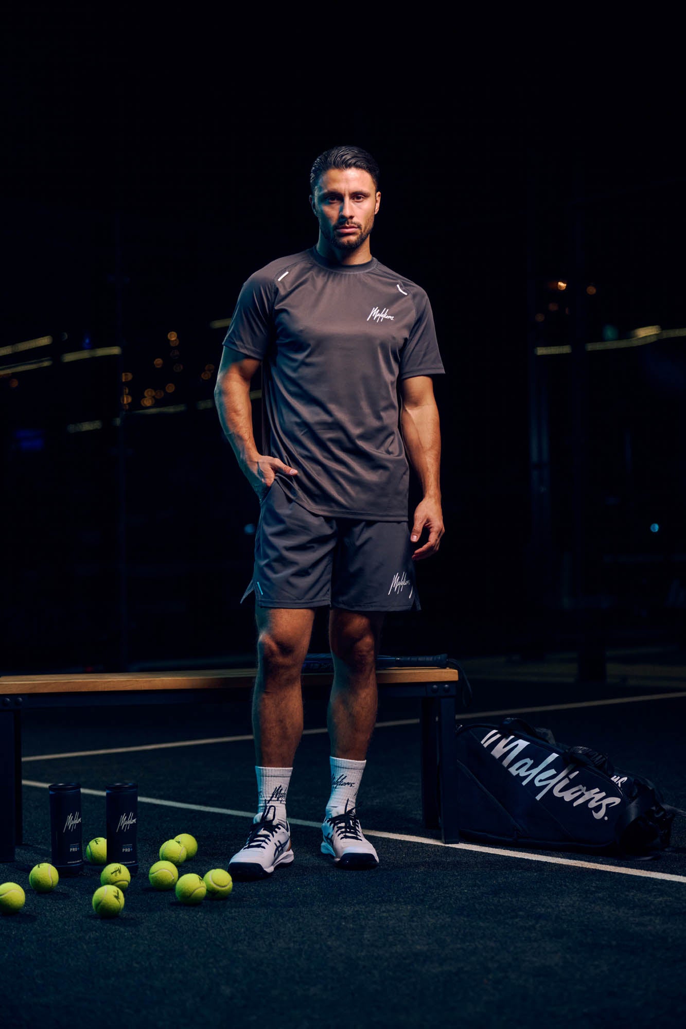 Malelions Sport Padel Pique Shorts | Charcoal