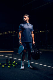 Malelions Sport Padel Pique T-Shirt | Indigo