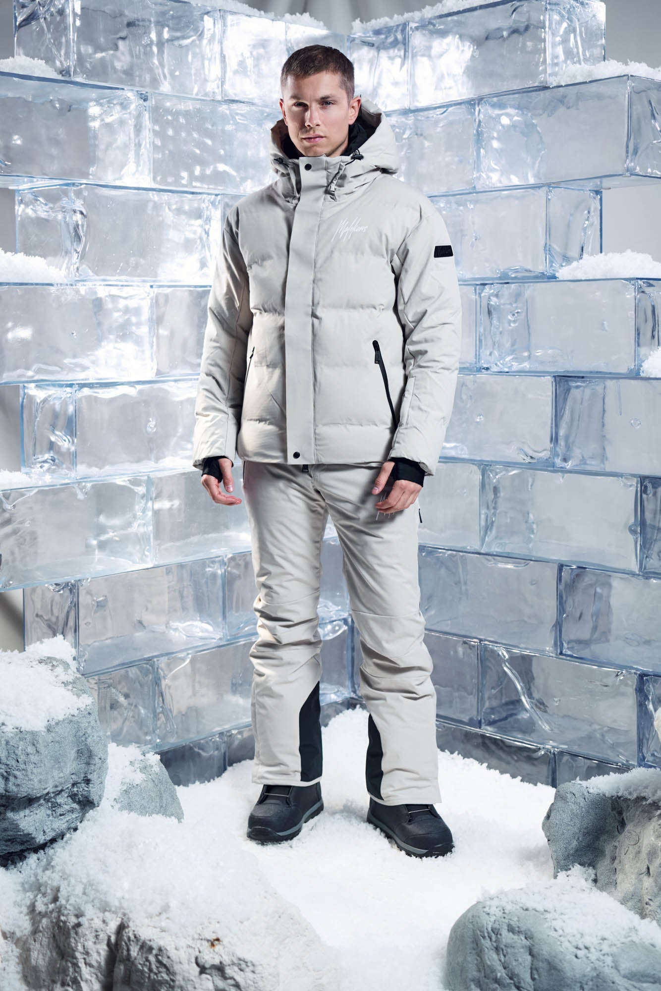 Malelions Men Ski Mogul Pants | Cream