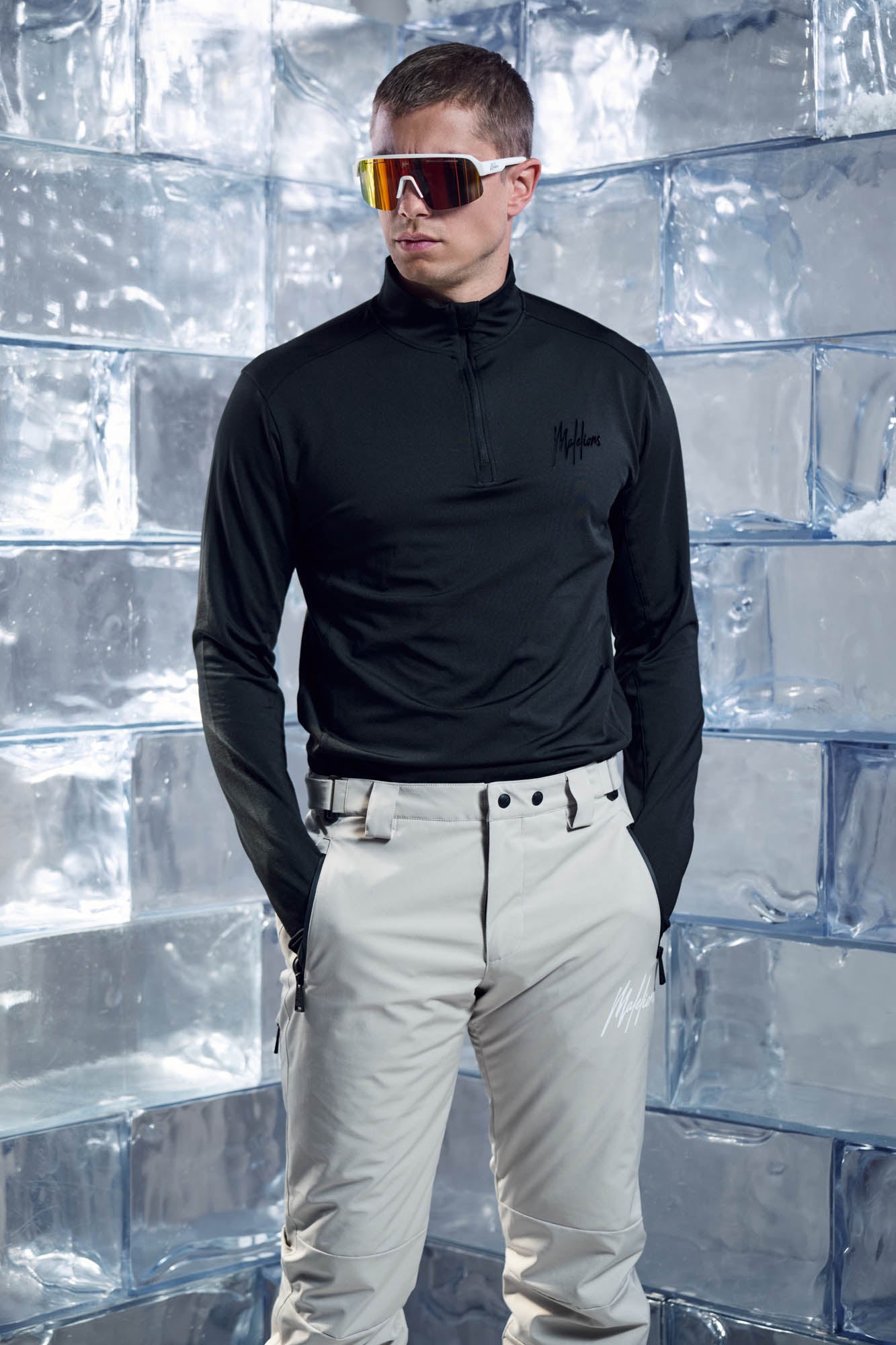 Malelions Men Ski Mogul Pants | Cream