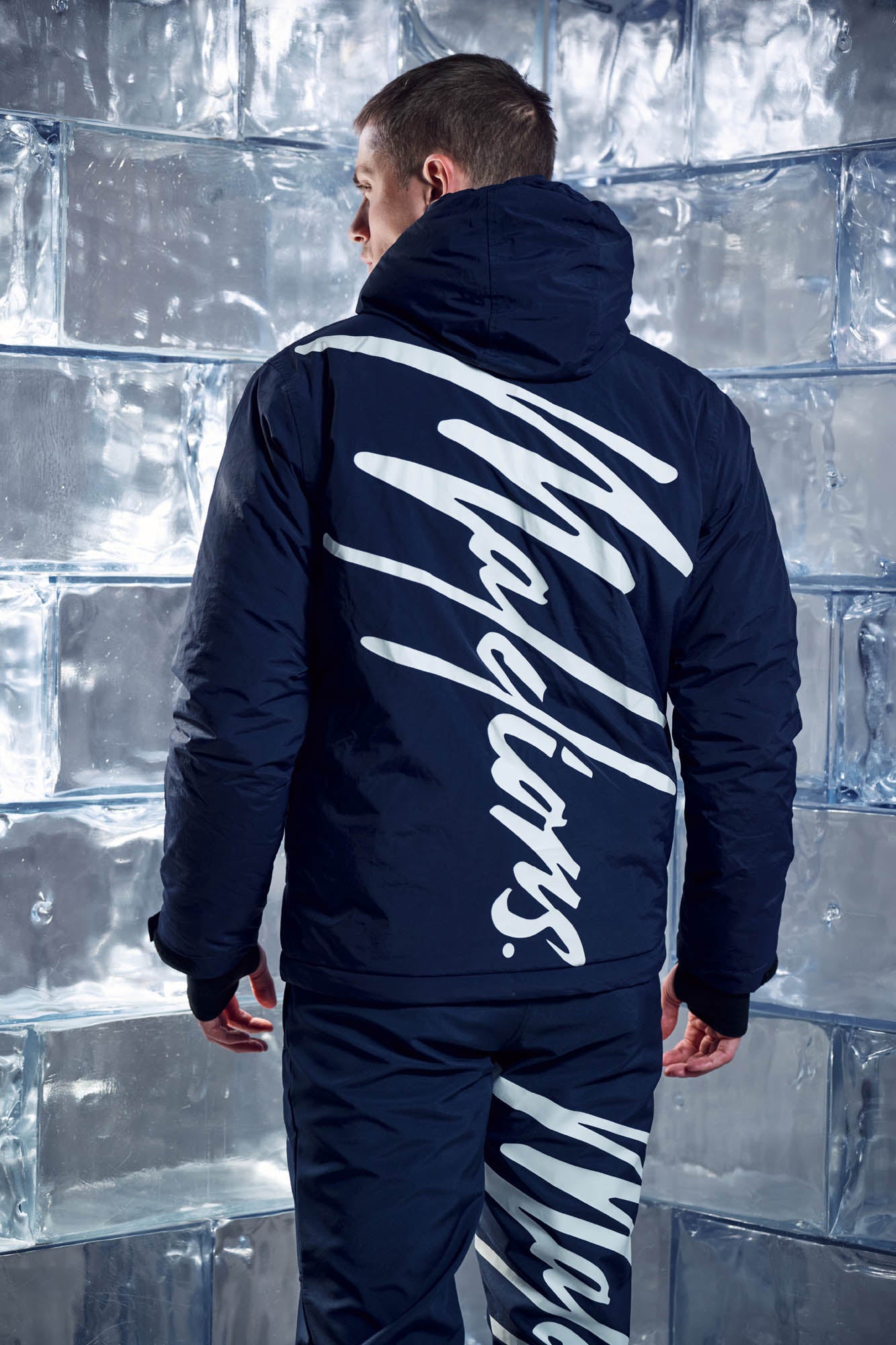 Malelions Men Ski Polar Jacket | Navy