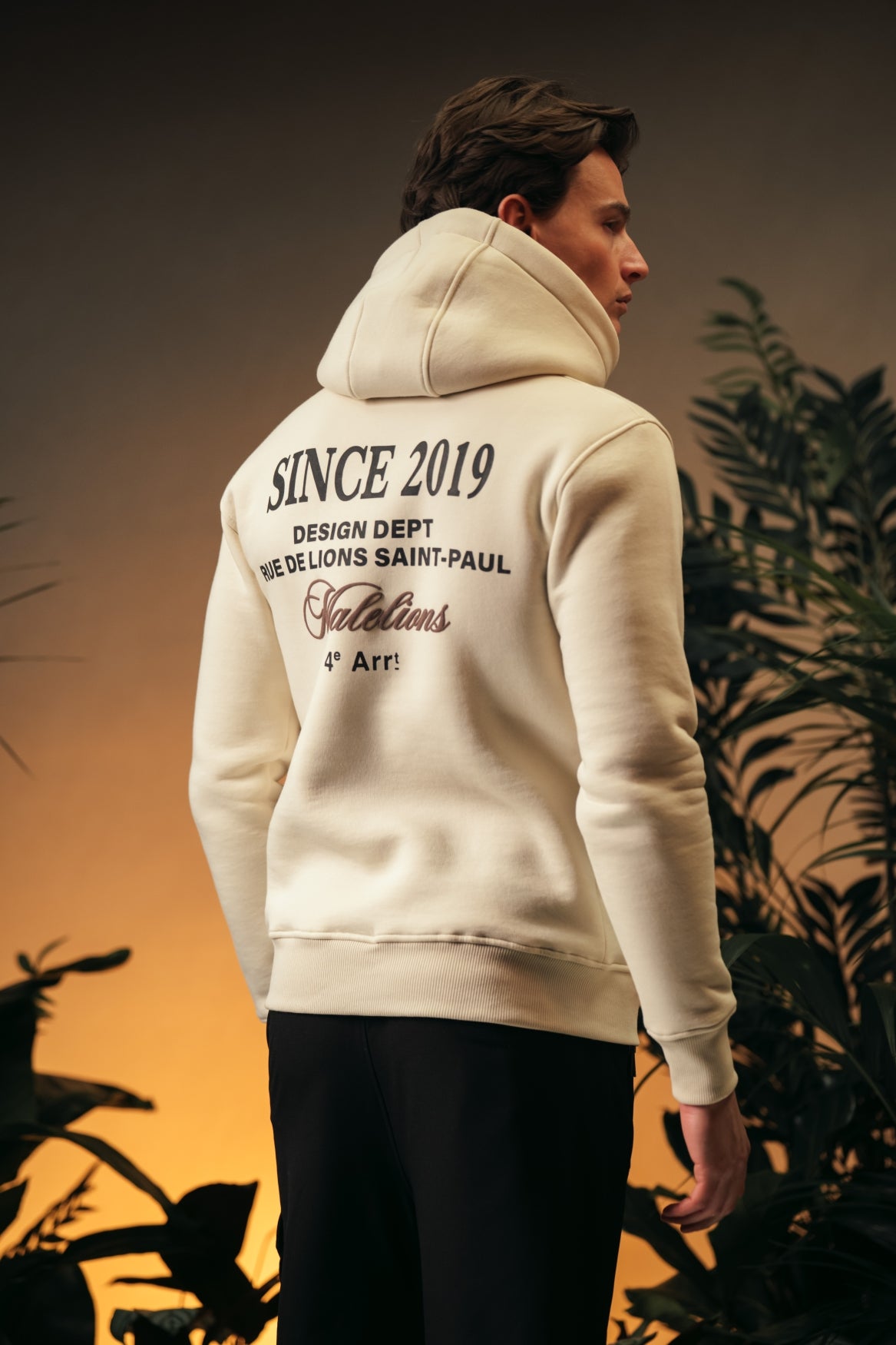 Malelions Men Design Hoodie- Beige Malelions - Main Image