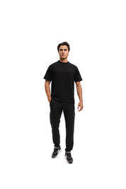 Malelions Men Textured T-Shirt | Black