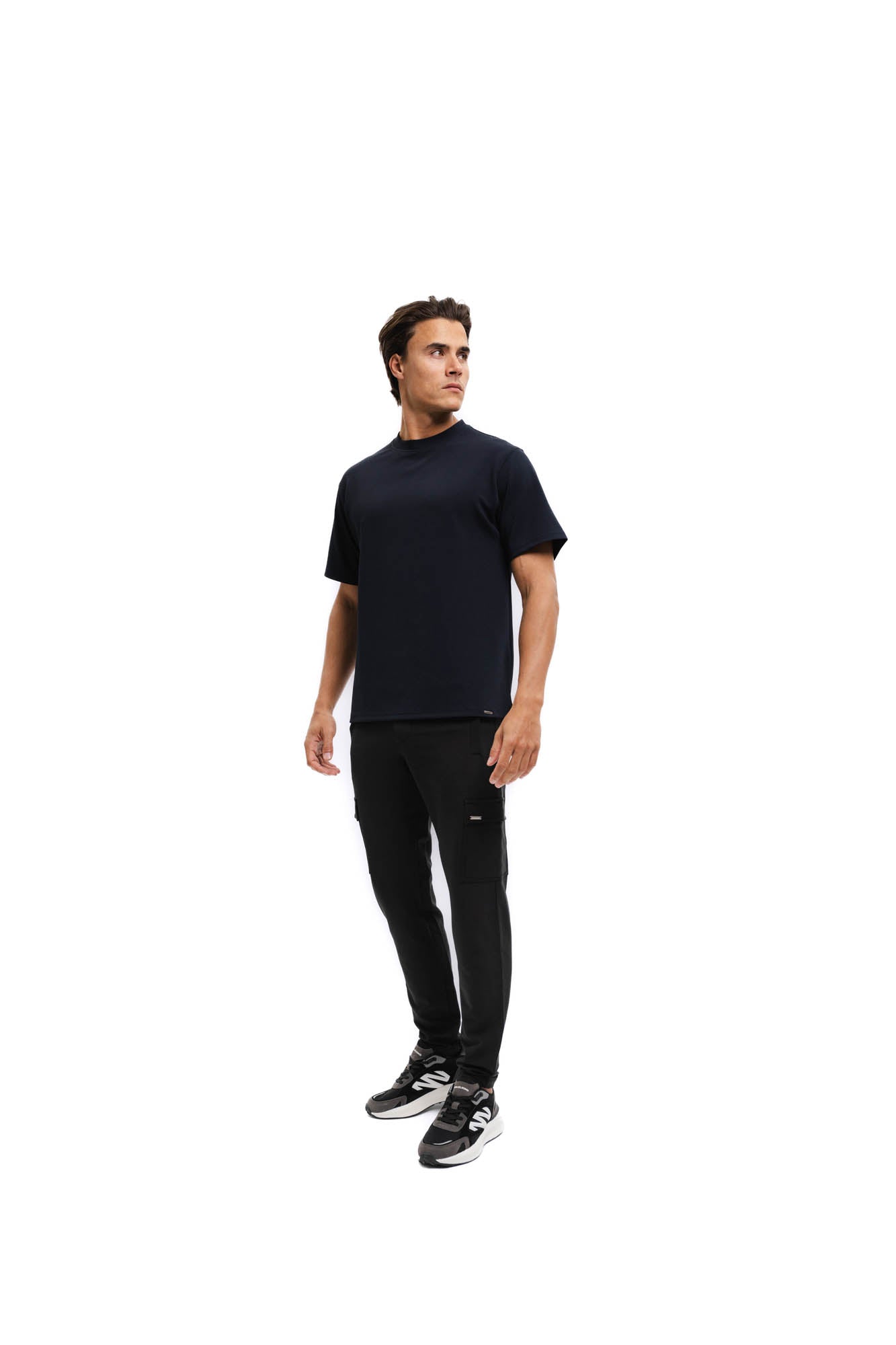 Malelions Men Textured T-Shirt | Navy