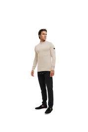 Malelions Men Knitted Crewneck | Light Taupe