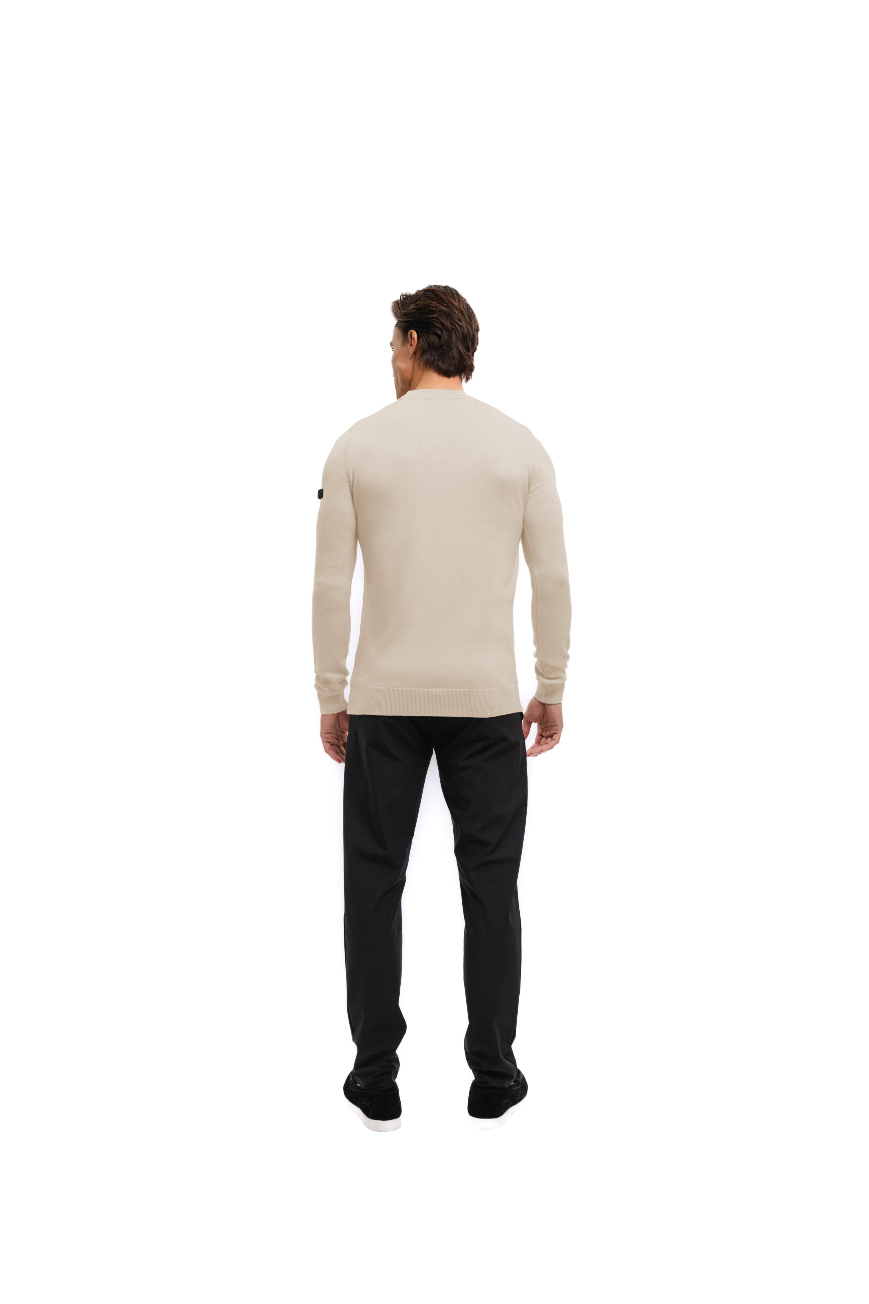 Malelions Men Knitted Crewneck | Light Taupe