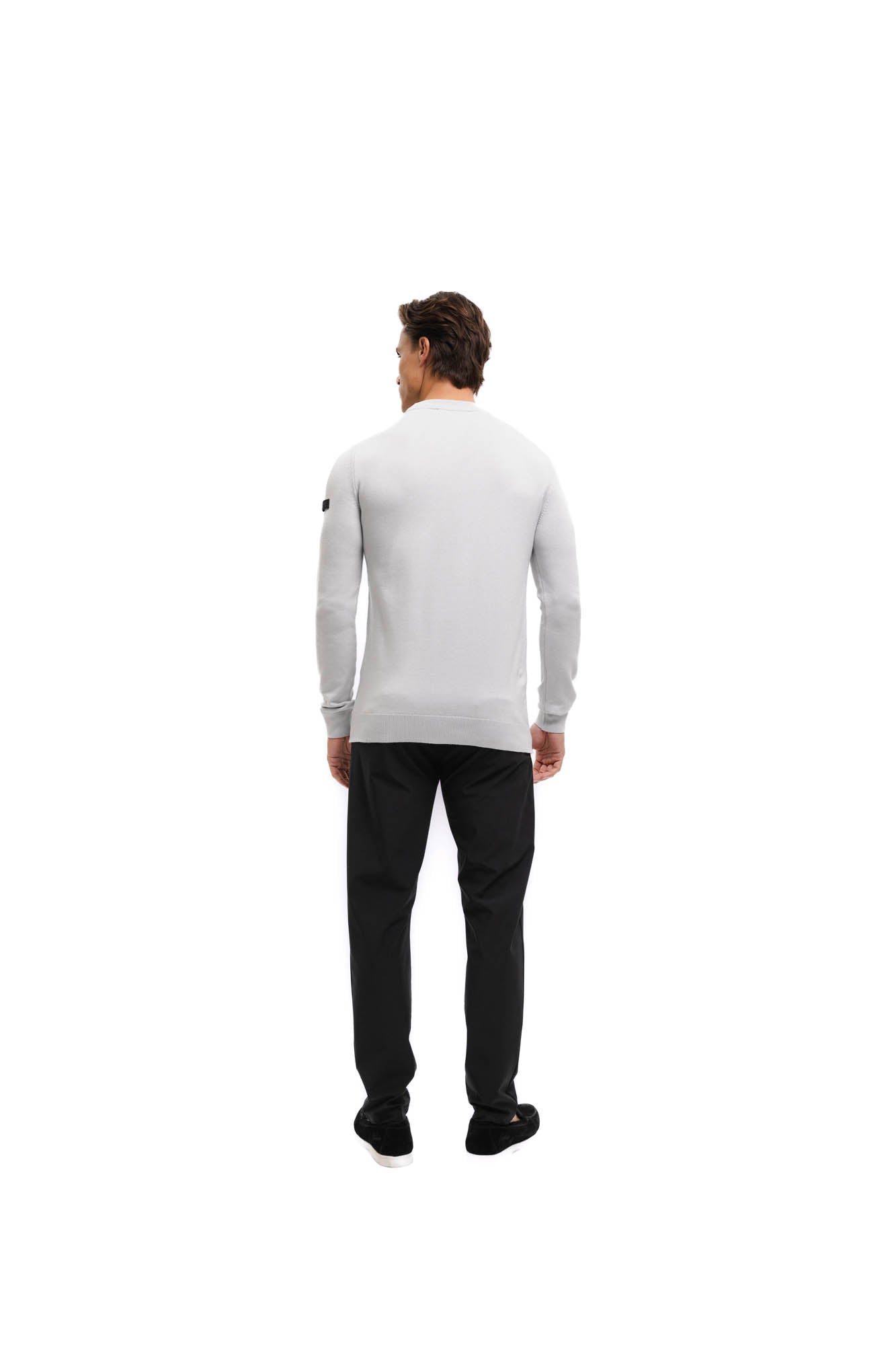 Malelions Men Knitted Crewneck | Ocean Grey