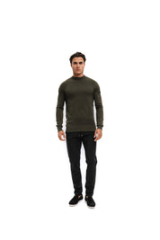 Malelions Men Knitted Crewneck | Vintage Green