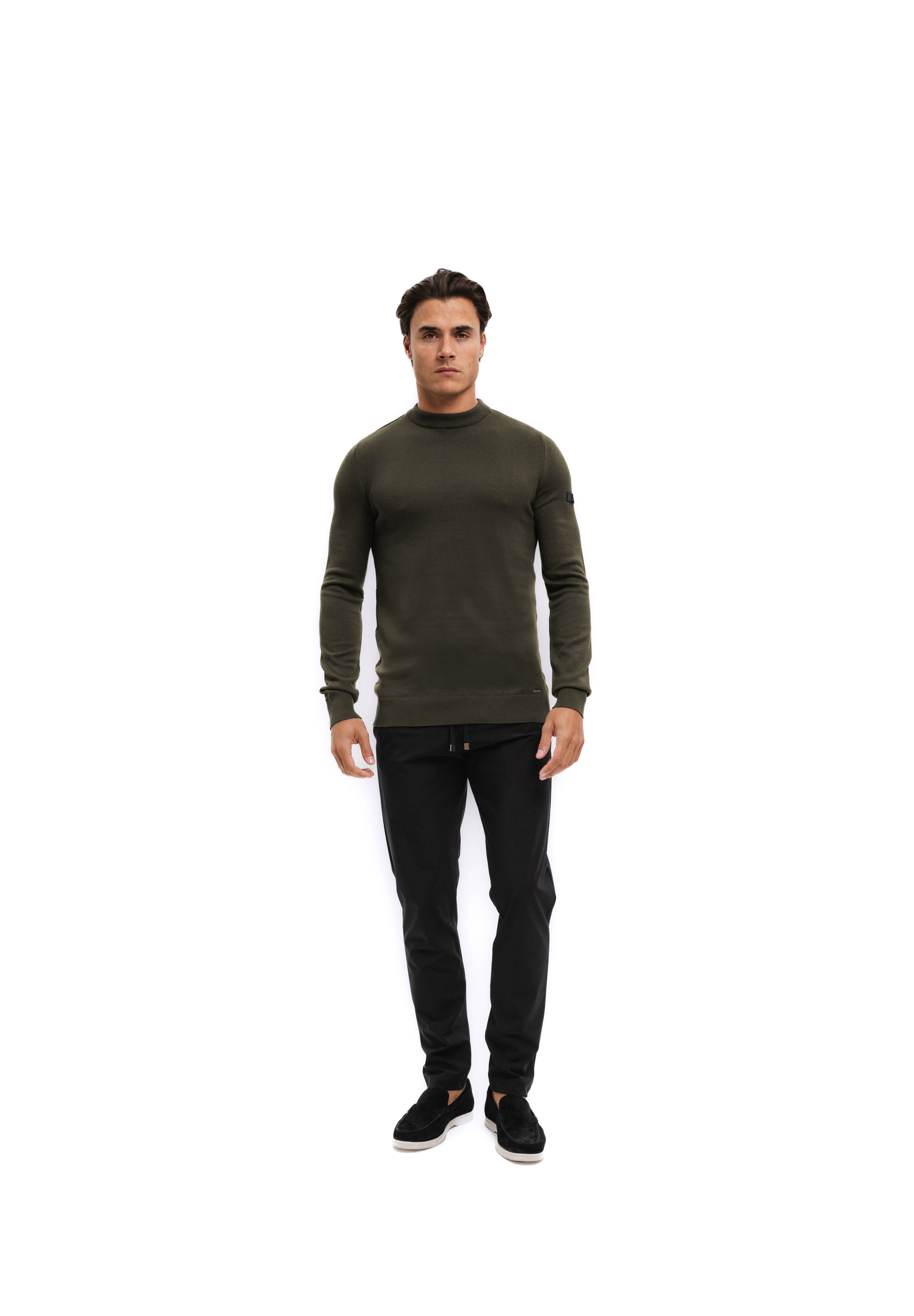 Malelions Men Knitted Crewneck | Vintage Green