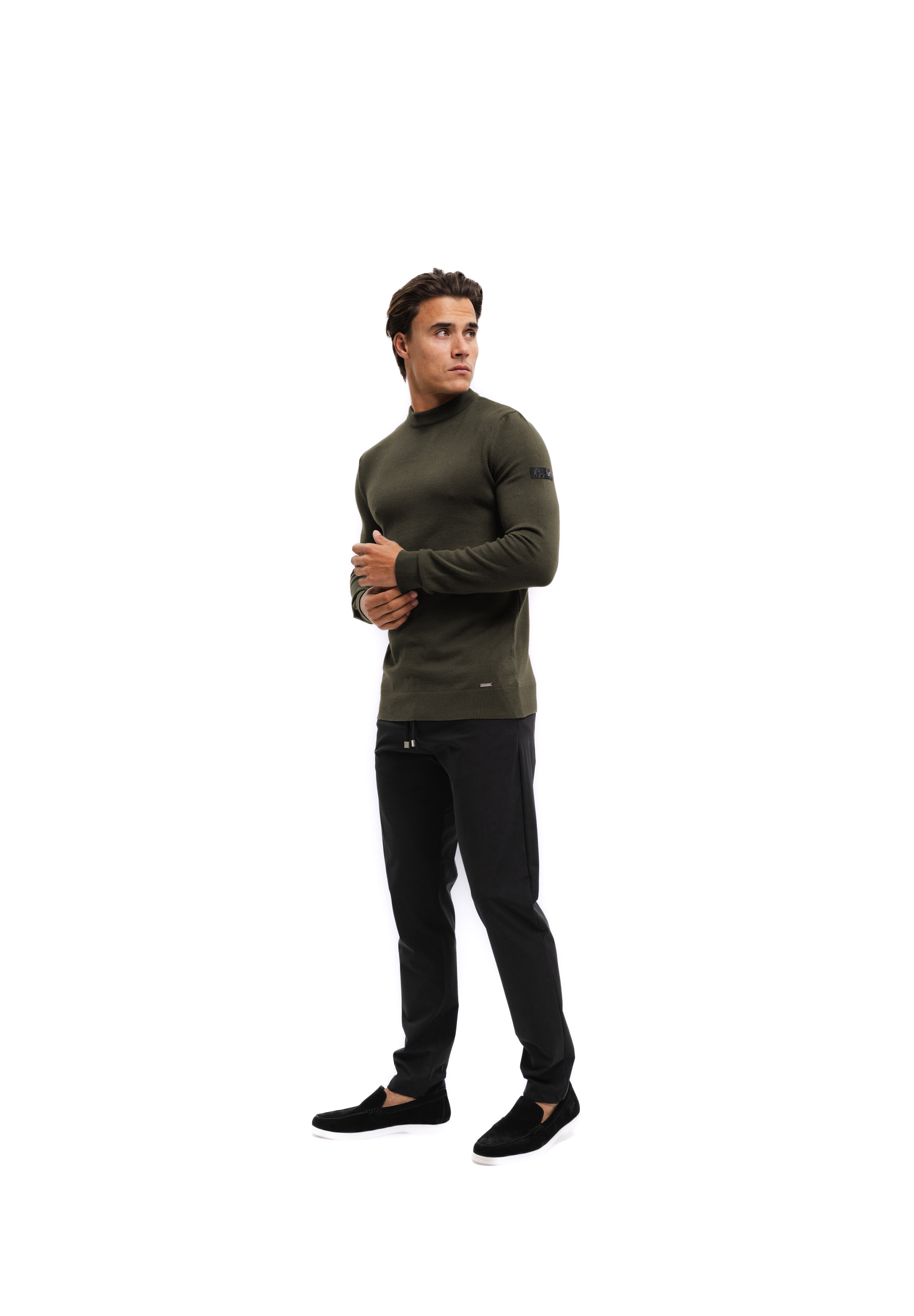 Malelions Men Knitted Crewneck | Vintage Green