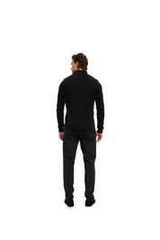 Malelions Men Knitted Quarter Zip | Black