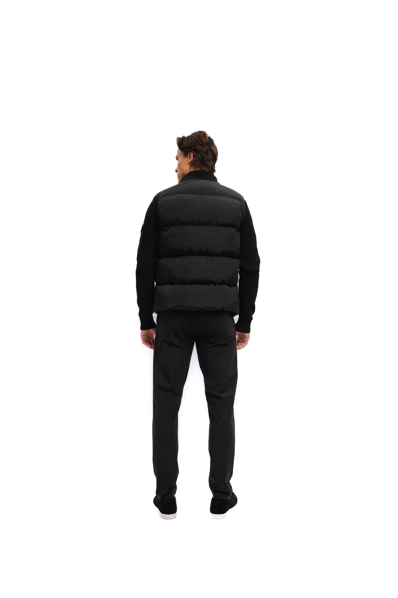 Malelions Men Knitted Hybrid Jacket | Black