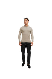 Malelions Men Knitted Longsleeve Polo | Sand