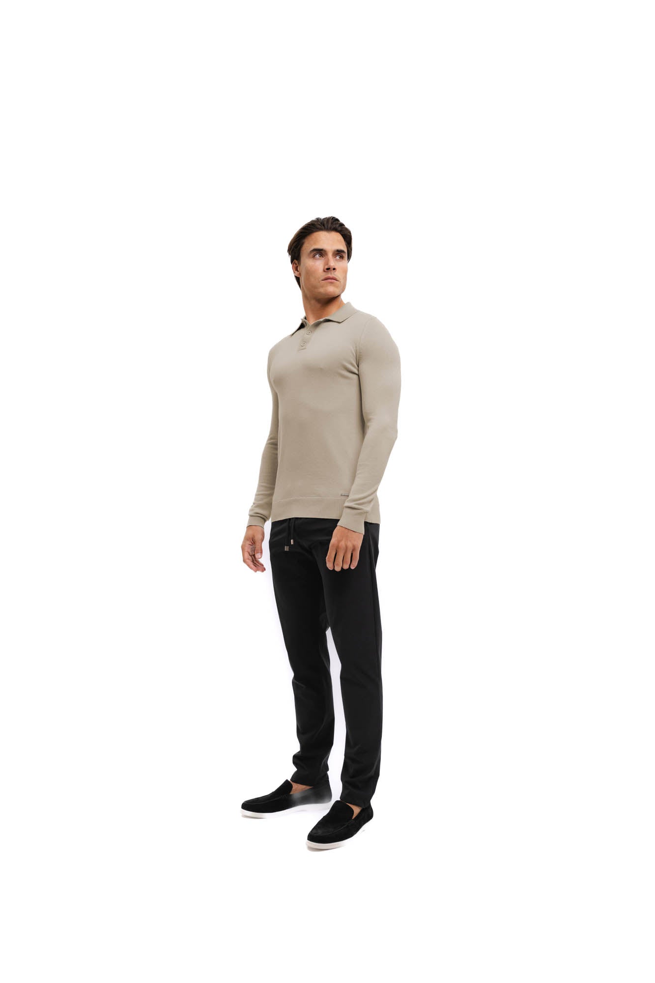 Malelions Men Knitted Longsleeve Polo | Sand