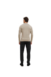 Malelions Men Knitted Longsleeve Polo | Sand