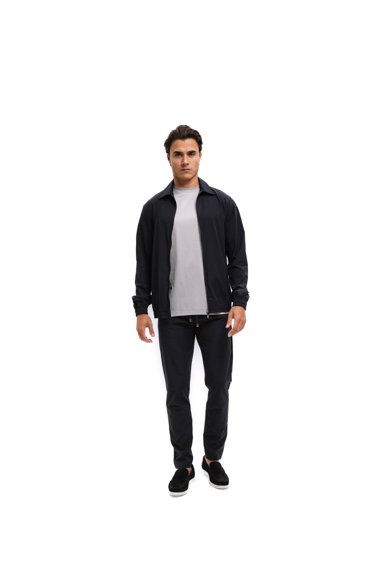 Malelions Men Technical Zip Jacket | Navy
