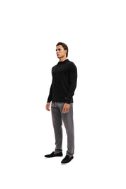 Malelions Men Knitted Longsleeve Polo | Black