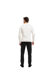 Malelions Men Knitted Rib Sweater | Off-White
