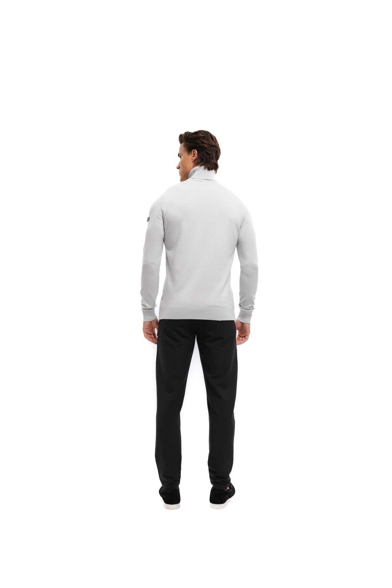 Malelions Men Knitted Turtleneck | Ocean Grey