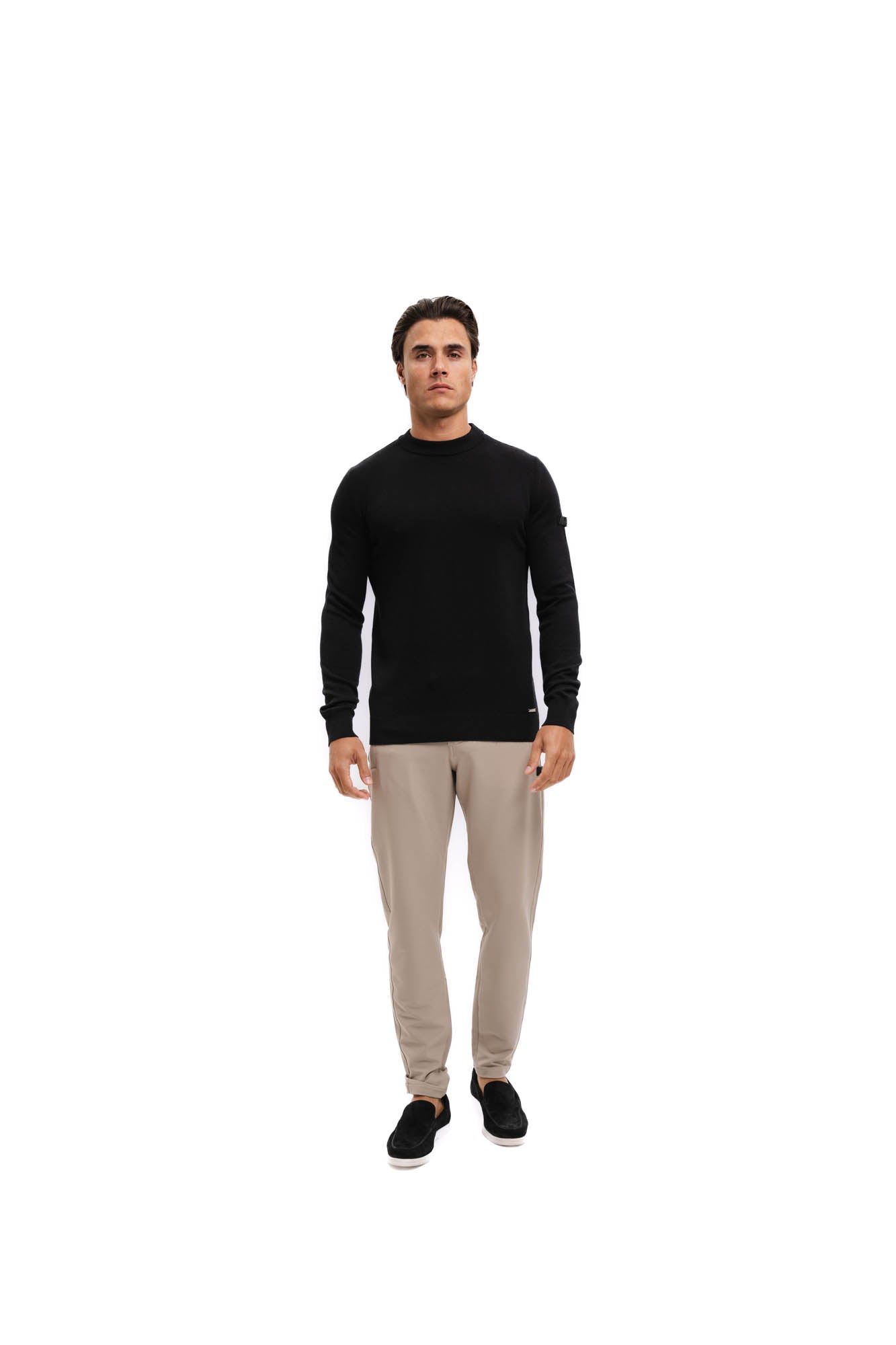 Malelions Men Knitted Crewneck | Black