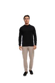 Malelions Men Knitted Crewneck | Black