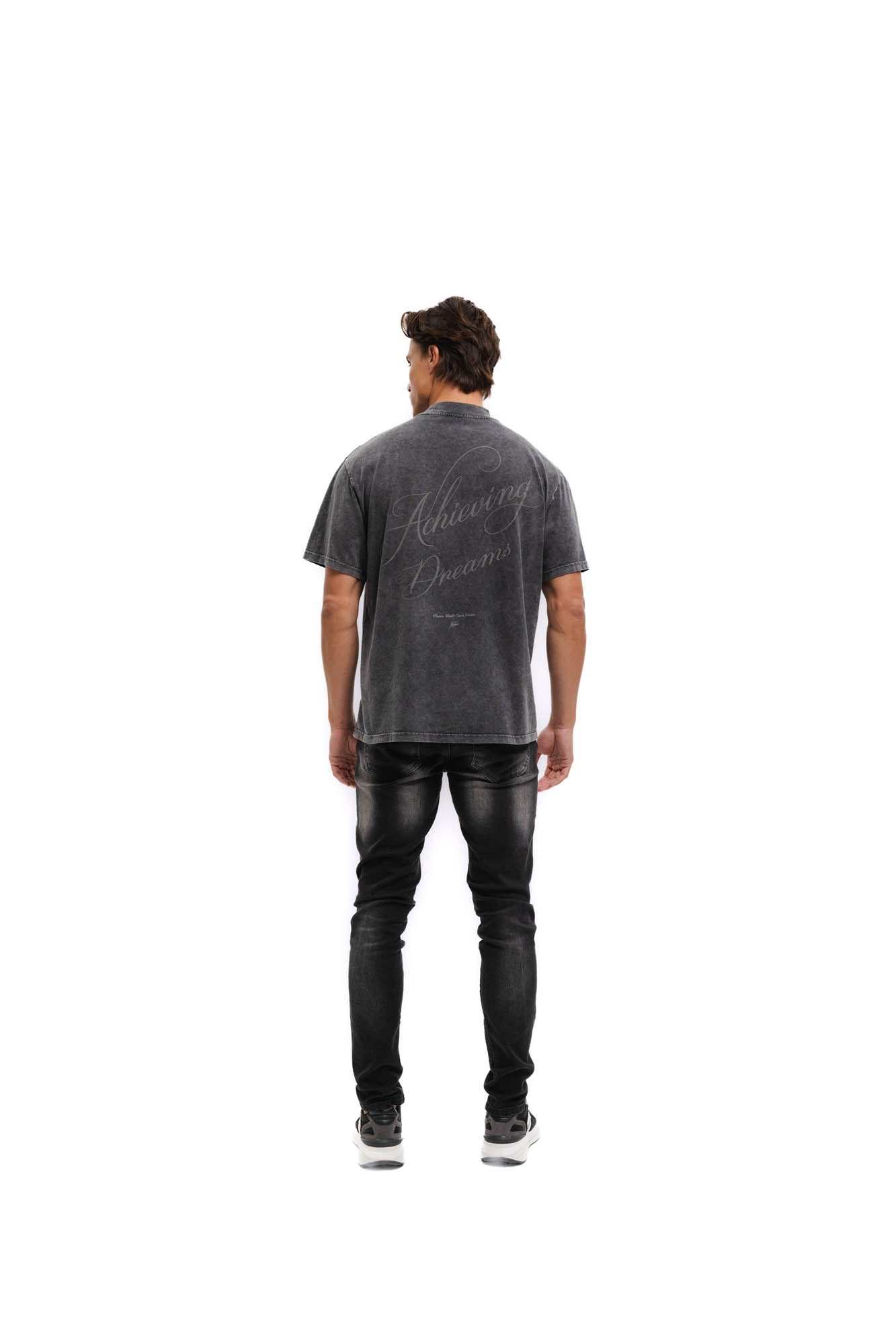 Malelions Men Achieving Dreams T-Shirt | Acid Wash