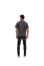 Malelions Men Slim Regular Jeans | Black Washed