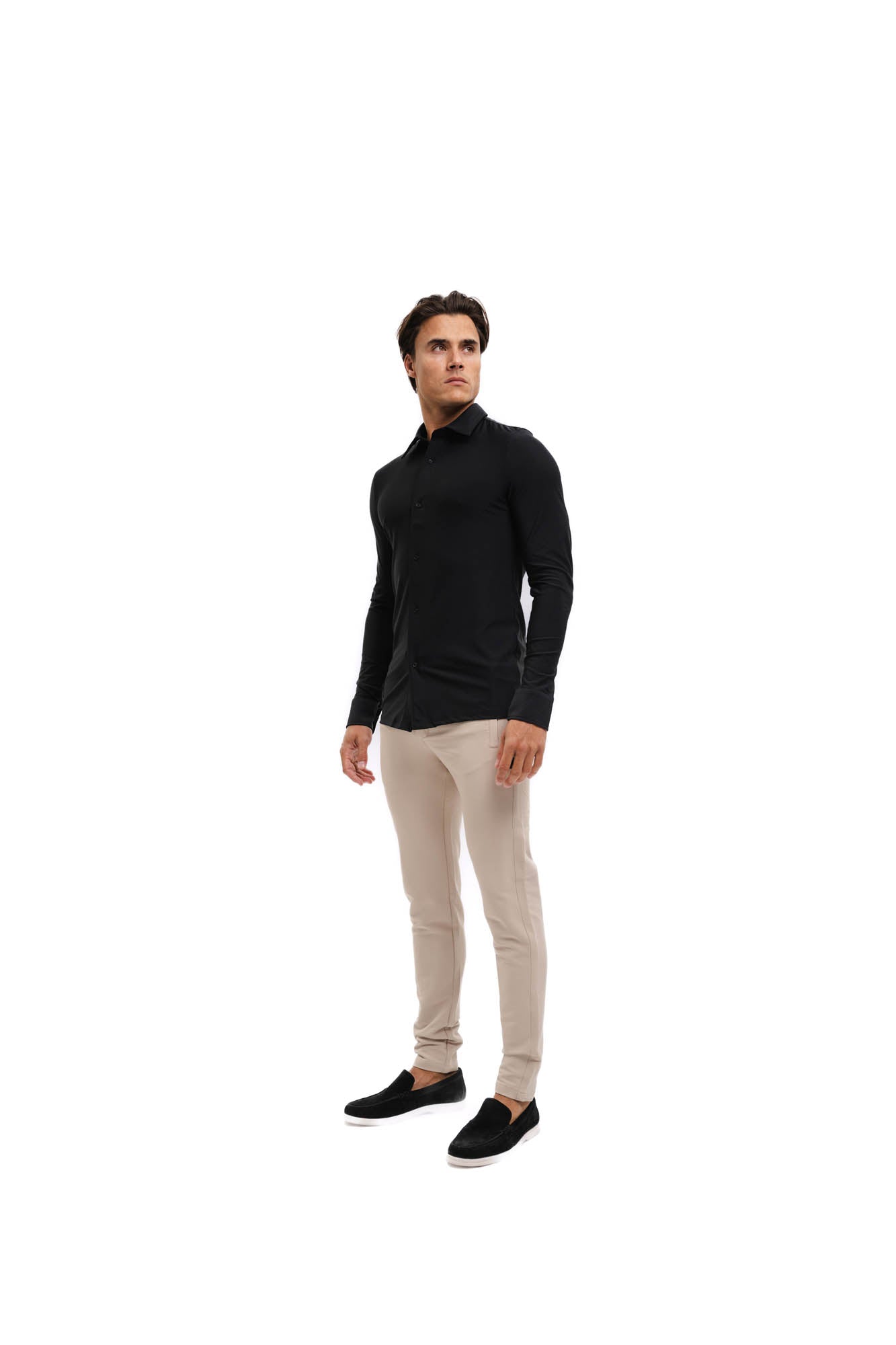 Malelions Men Stretch Shirt | Black