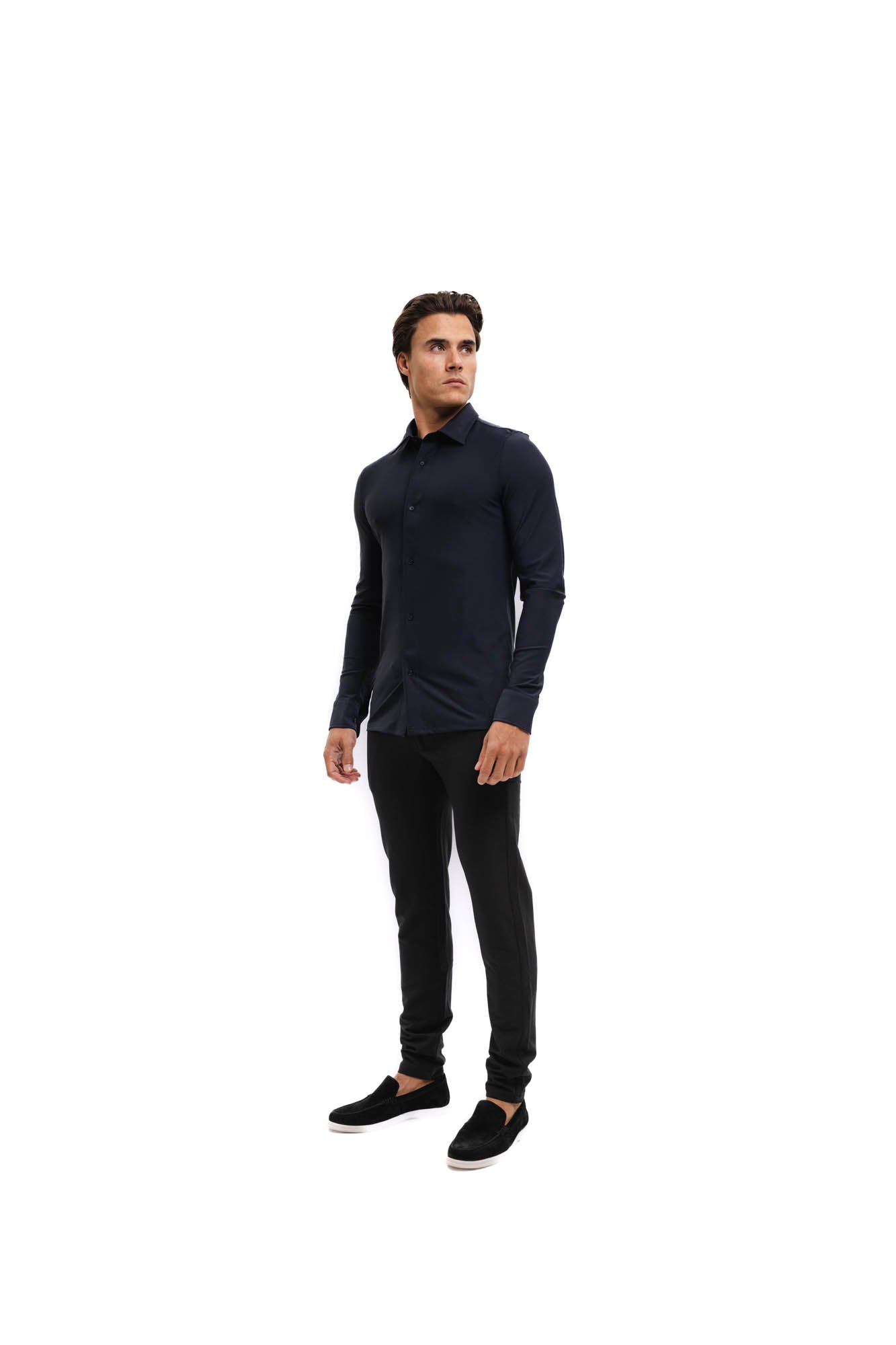 Malelions Men Stretch Shirt | Navy