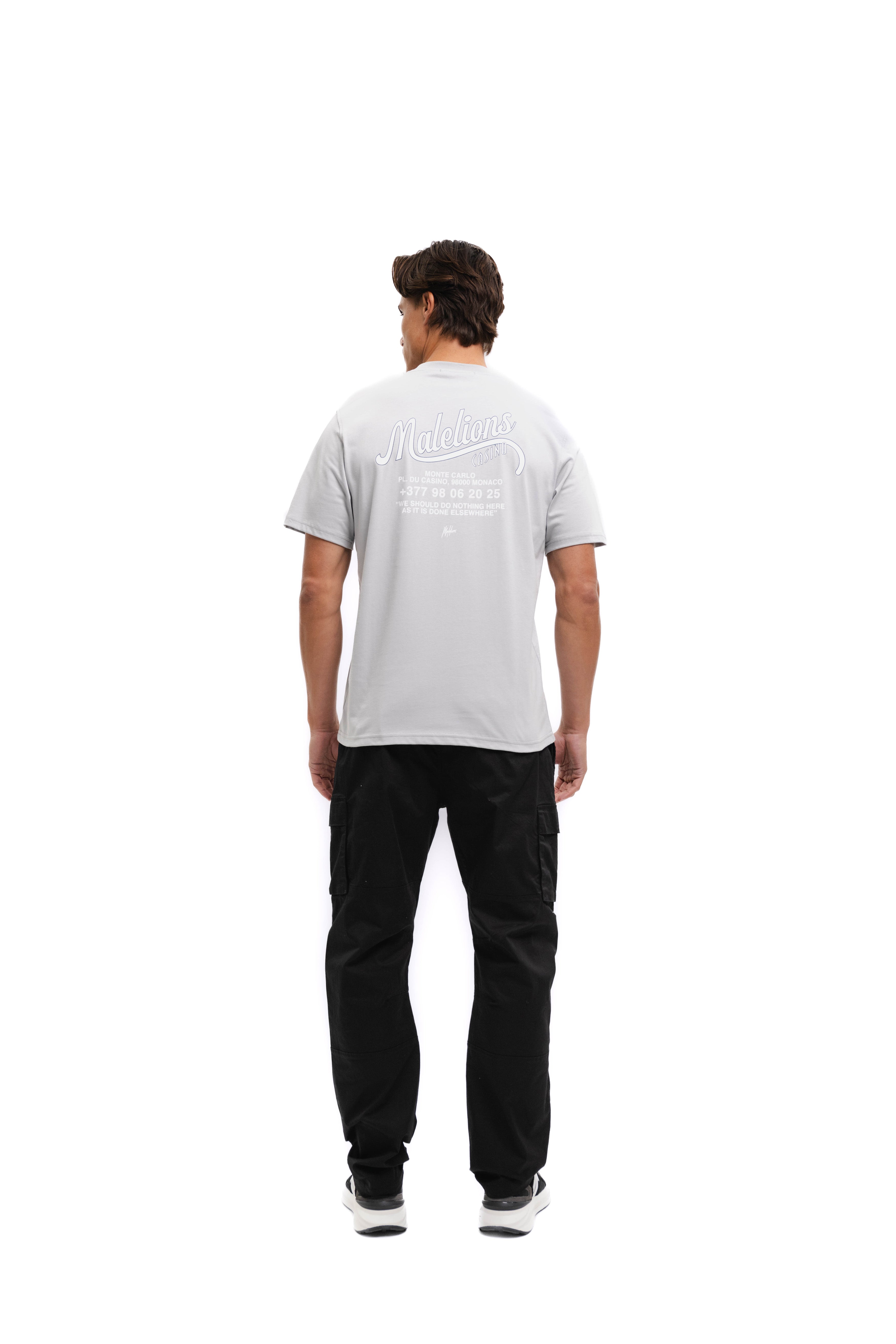 Malelions Men Casino T-Shirt | Ocean Grey