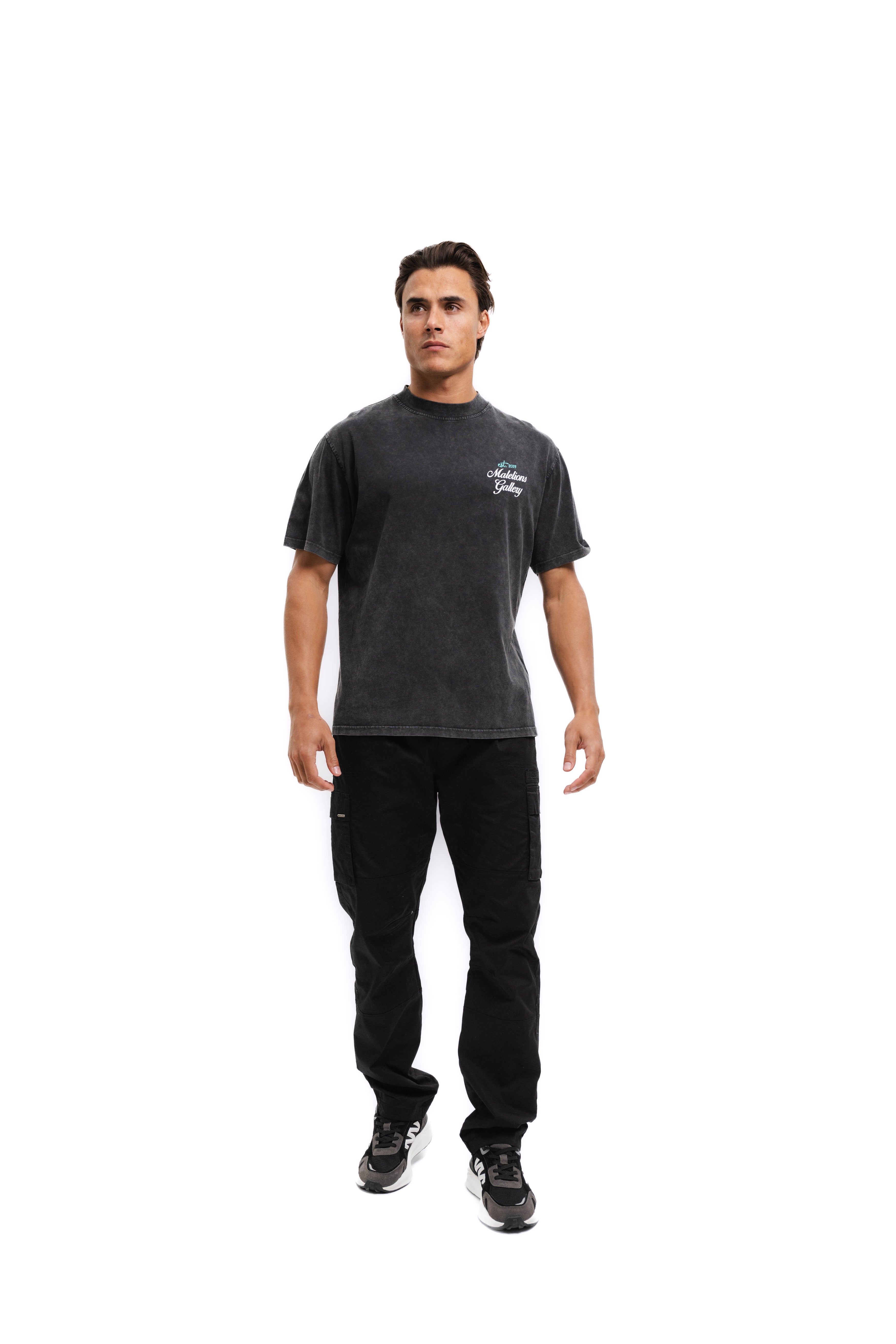 Malelions Men Gallery T-Shirt | Acid Wash