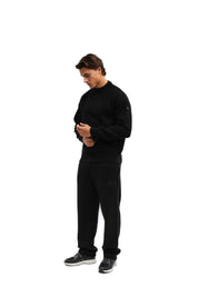 Malelions Herren-Strickhose mit geradem Schnitt und charakteristischem Muster | Schwarz