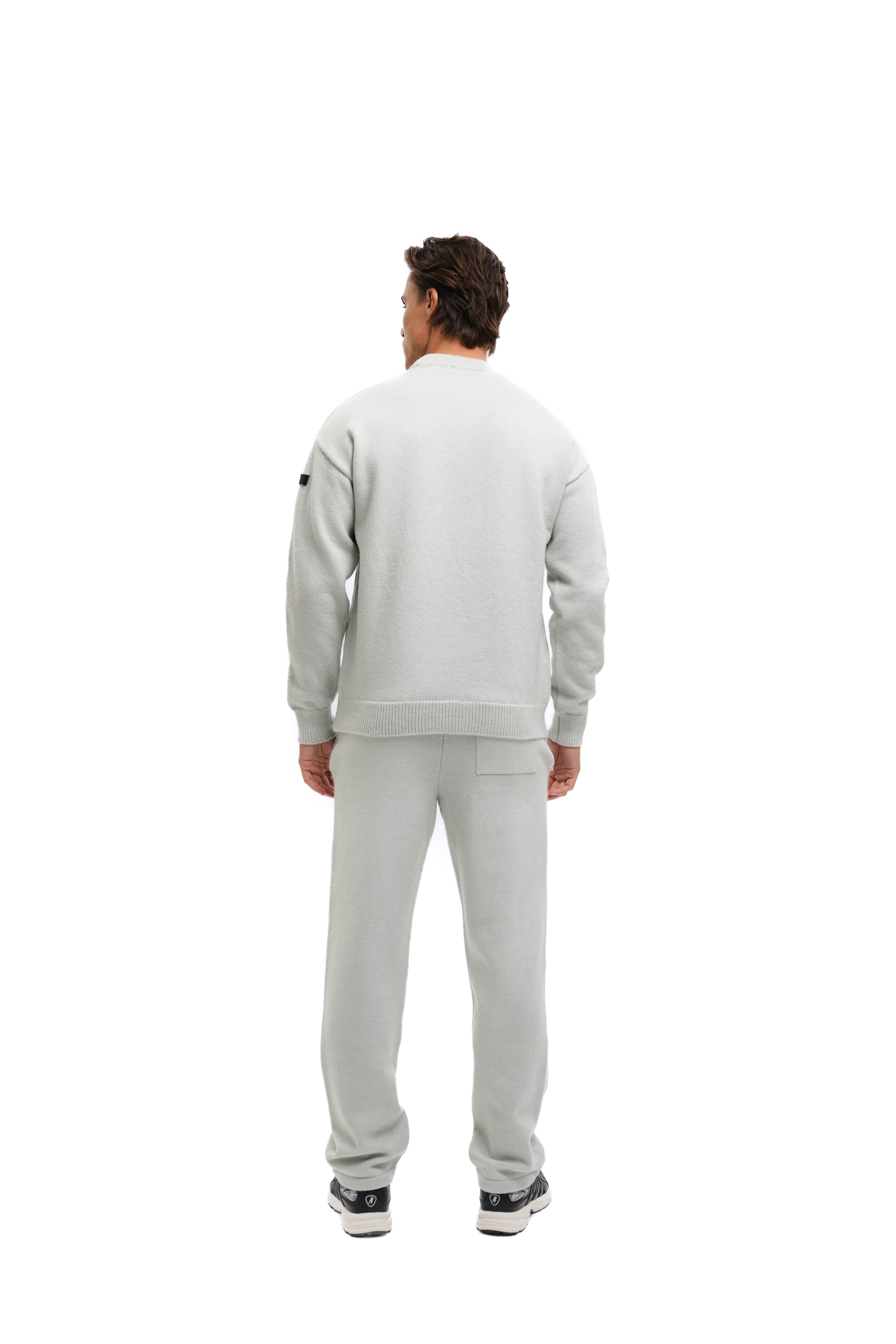 Malelions Herren Oversize-Strickpullover | Ozeangrau