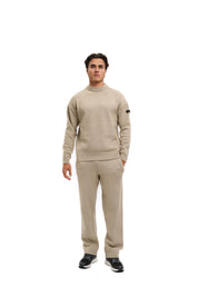 Malelions Herren-Strickhose mit geradem Schnitt | Beige