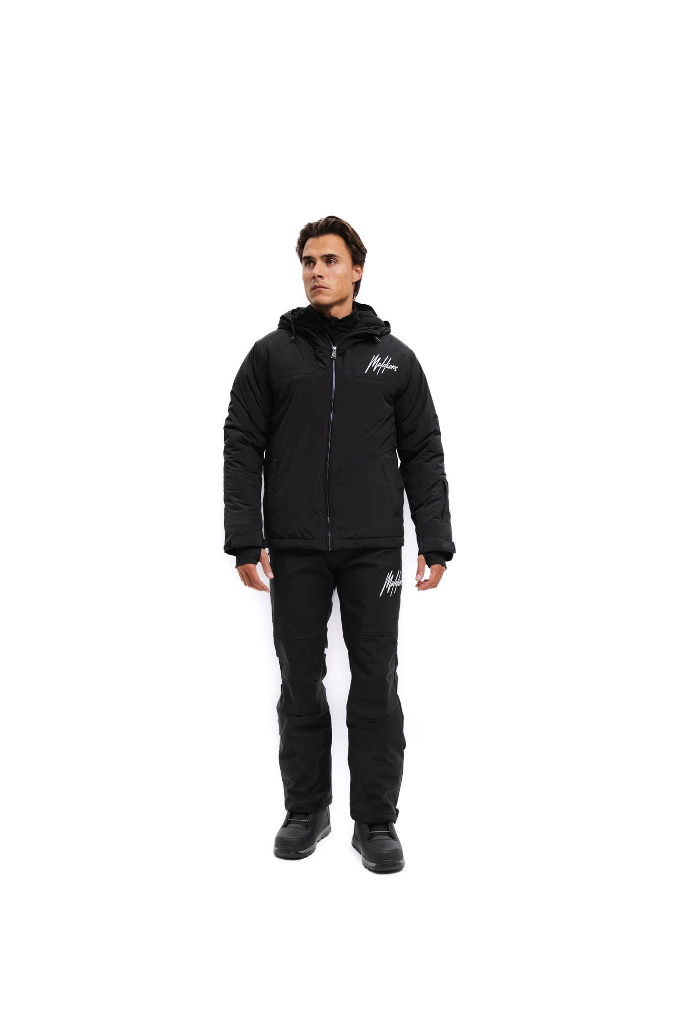 Malelions Men Ski Polar Jacket | Black