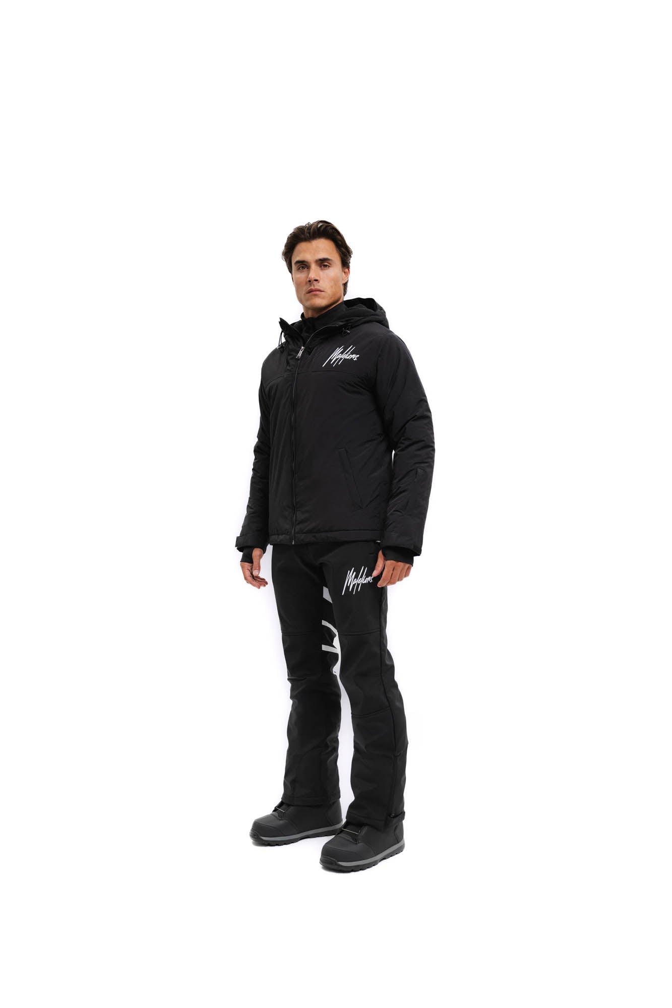Malelions Men Ski Polar Jacket | Black