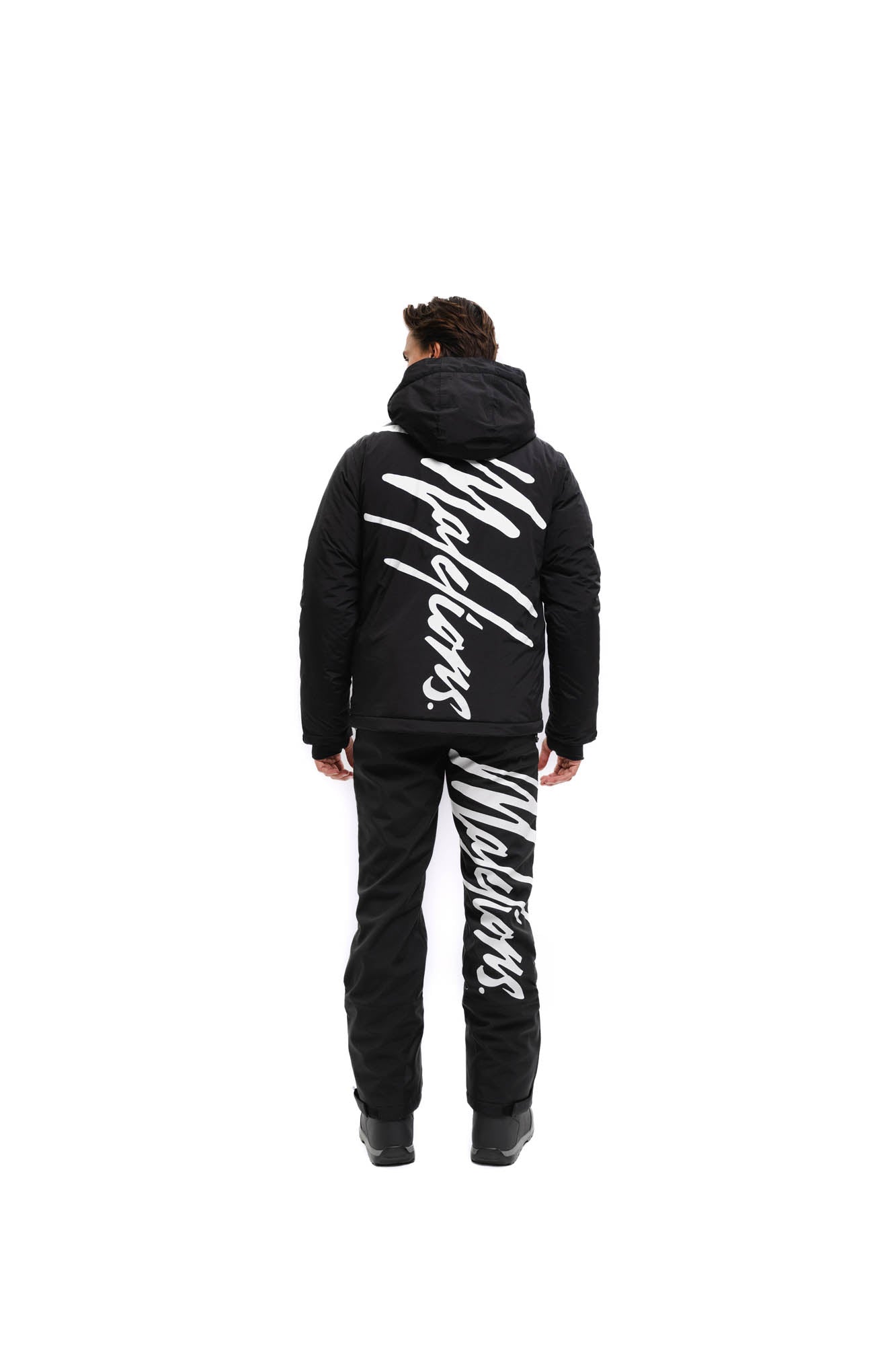 Malelions Men Ski Polar Jacket | Black